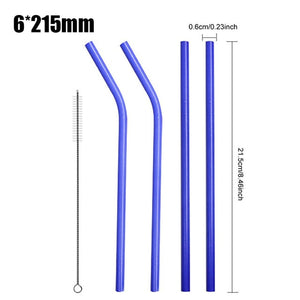 Color Changing Reusable Stainless Steel Straws