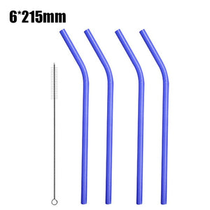 Color Changing Reusable Stainless Steel Straws