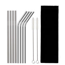 Load image into Gallery viewer, Stainless Steel Reusable Drinking Straws