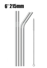 Load image into Gallery viewer, Stainless Steel Reusable Drinking Straws