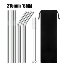 Load image into Gallery viewer, Stainless Steel Reusable Drinking Straws