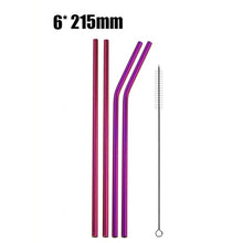 Load image into Gallery viewer, Stainless Steel Reusable Drinking Straws