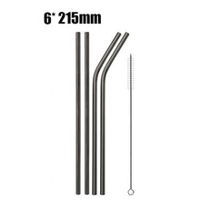 Load image into Gallery viewer, Stainless Steel Reusable Drinking Straws