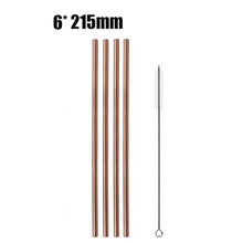 Load image into Gallery viewer, Stainless Steel Reusable Drinking Straws