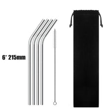 Load image into Gallery viewer, Stainless Steel Reusable Drinking Straws