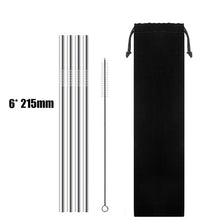 Load image into Gallery viewer, Stainless Steel Reusable Drinking Straws